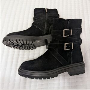 Vince Camuto Belisha Motorcycle Boot in black